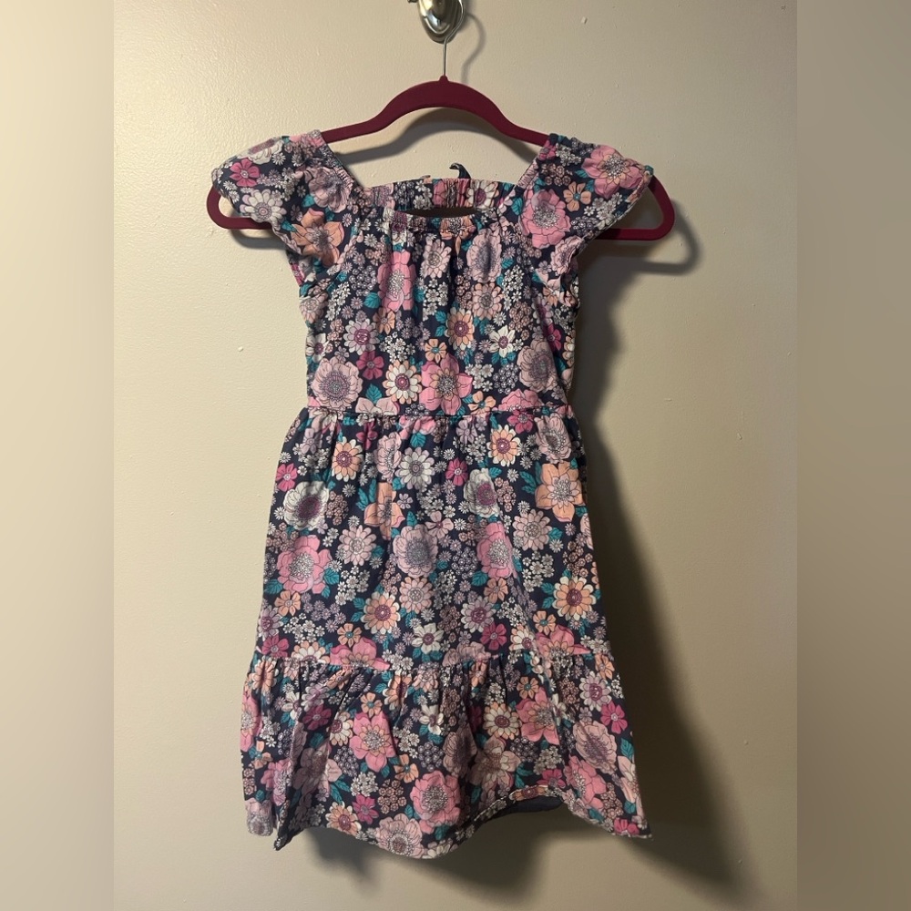 Floral Kids SunDress in Blue and Pink jumping beans size 8 VGC
